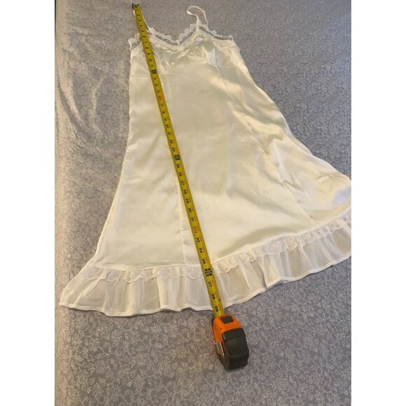 Belle Poque Lace Trim Babydoll Slip Dress V-Neck~ Satin~Y2K - Picture 12 of 16